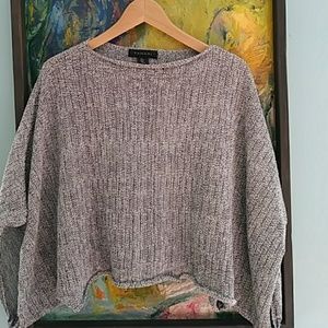 Tahari Cropped Poncho Sweater